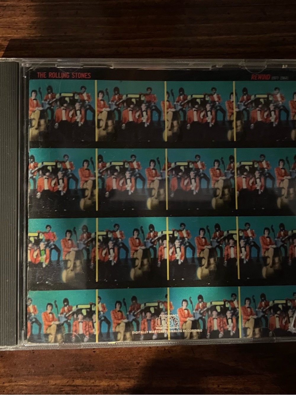 the Rolling Stones Teal and Black Repeating Photo CD Cover